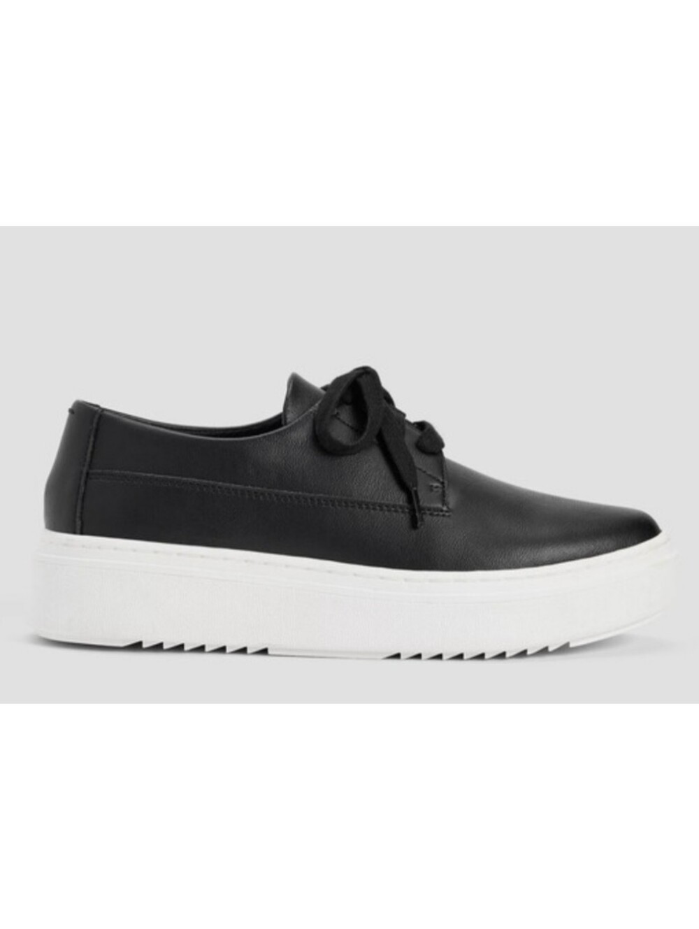 Eileen Fisher Prop Leather Platform Sneakers Classic Black & White Size 8